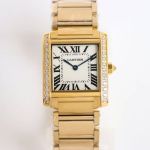 TW Factory Cartier Lighter Solid Gold Stainless Steel 30*25/25*20MM Imported 751 Movement Gold Watch